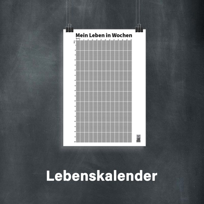 Lebenskalender Leben in Wochen Poster Leinwand Aluplatte kaufen