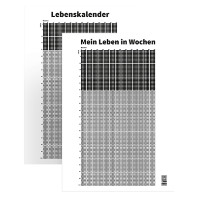 Lebenskalender | Leben in Wochen | Poster Leinwand Aluplatte